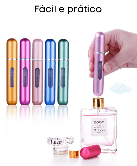 Mini Porta Perfume Spray Recarregável - CÉU UTILIDADES