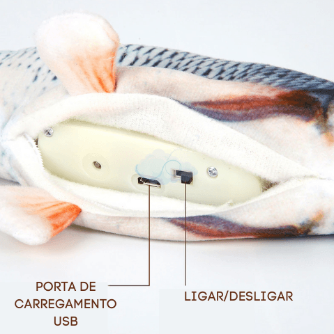 Brinquedo Peixe Elétrico para Cães e Gatos - Friendly Fish - CÉU UTILIDADES