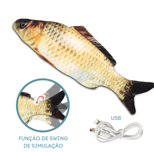 Brinquedo Peixe Elétrico para Cães e Gatos - Friendly Fish - CÉU UTILIDADES