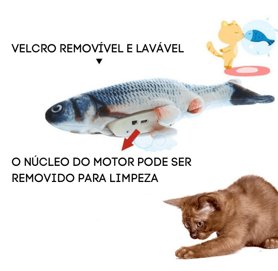 Brinquedo Peixe Elétrico para Cães e Gatos - Friendly Fish - CÉU UTILIDADES