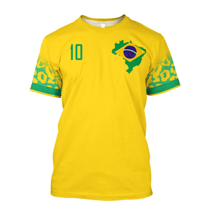 Camiseta 3D Brasil 2022 Plus Size