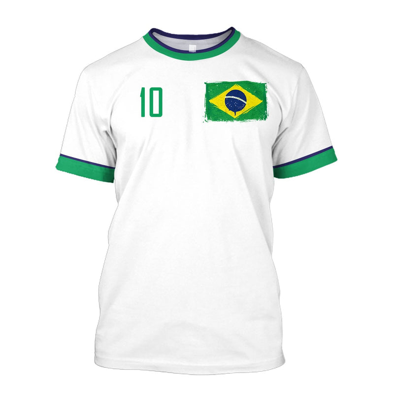 Camiseta 3D Brasil 2022 Plus Size