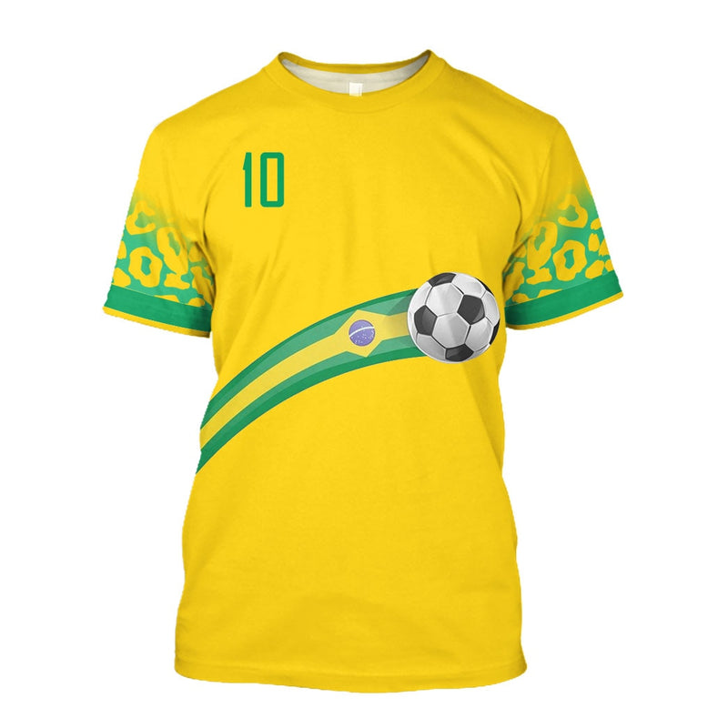 Camiseta 3D Brasil 2022 Plus Size