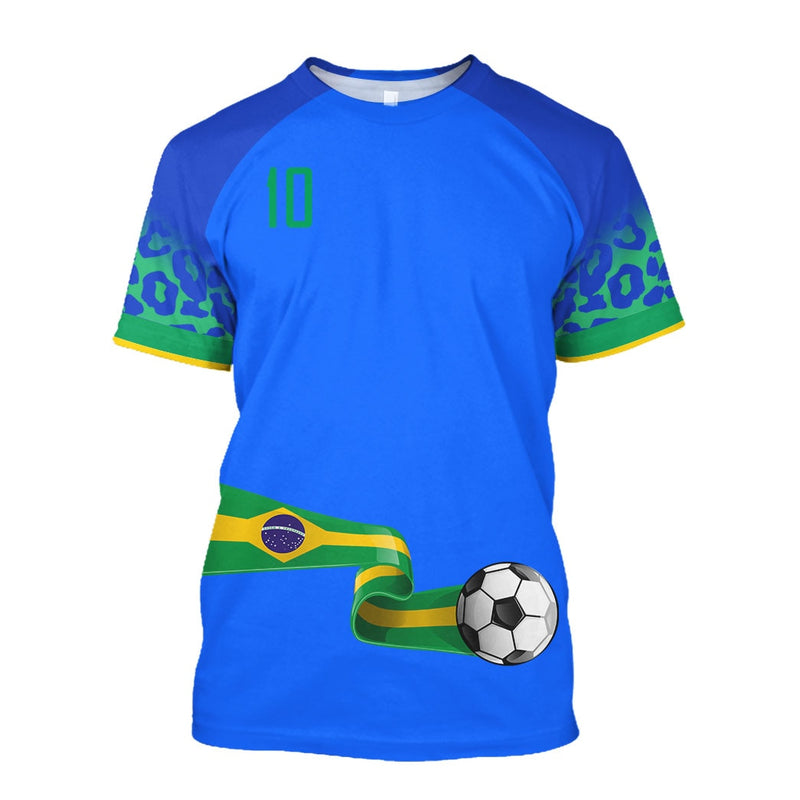 Camiseta 3D Brasil 2022 Plus Size