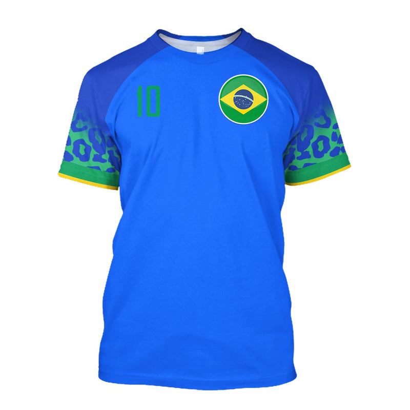 Camiseta 3D Brasil 2022 Plus Size