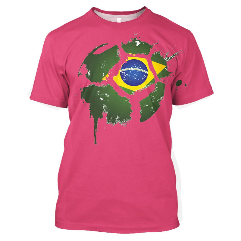 Camiseta Bola de Futebol 3D Plus Size