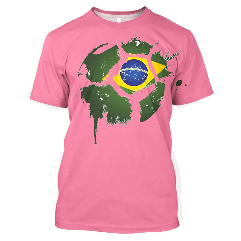 Camiseta Bola de Futebol 3D Plus Size