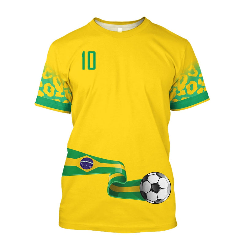 Camiseta 3D Brasil 2022 Plus Size