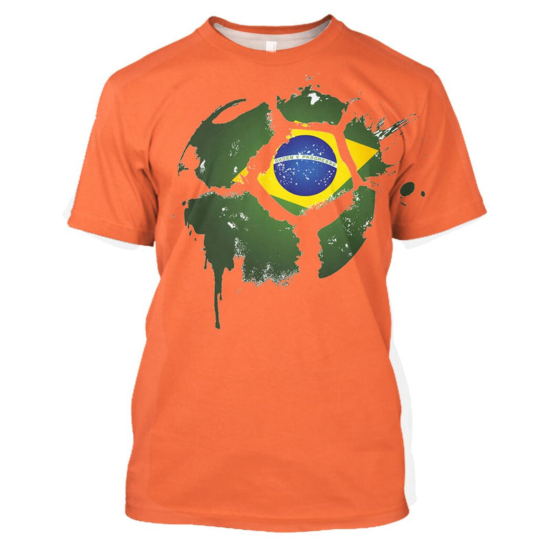 Camiseta Bola de Futebol 3D Plus Size