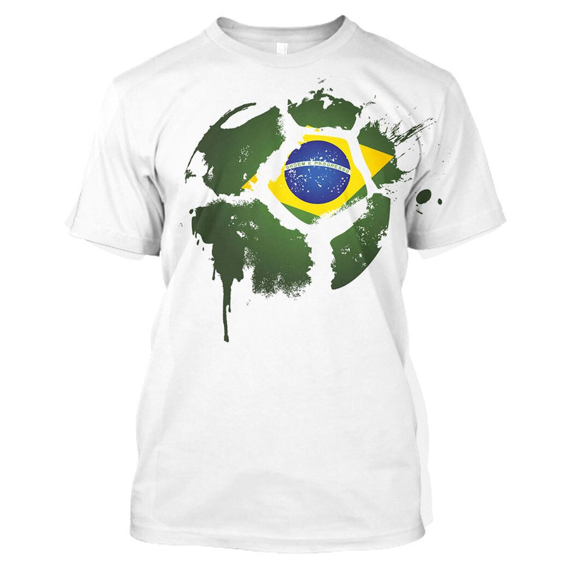 Camiseta Bola de Futebol 3D Plus Size