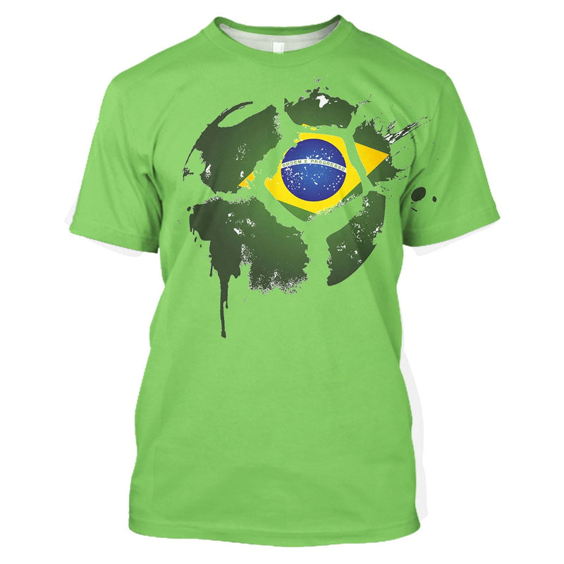 Camiseta Bola de Futebol 3D Plus Size