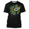 Camiseta Bola de Futebol 3D Plus Size