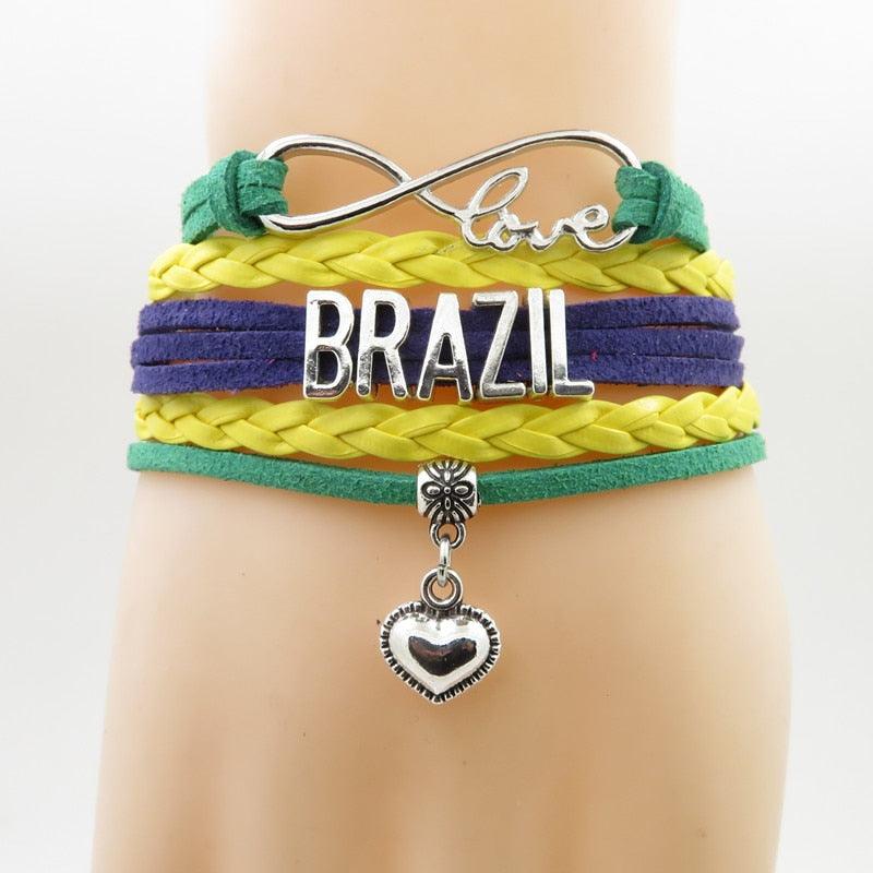 Bracelete Love Brasil - CÉU UTILIDADES